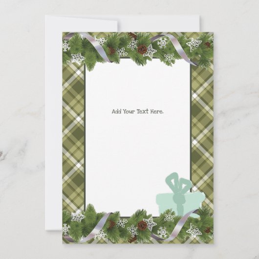 メリークリスマスディアフラットグリーティングカード カード (裏面)