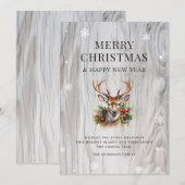 メリークリスマスディアホリーウッド素朴スノーフレーク シーズンカード (正面/裏面)
