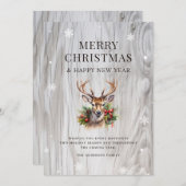 メリークリスマスディアホリーウッド素朴スノーフレーク シーズンカード (正面/裏面)