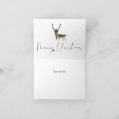 メリークリスマスディアーとオーナメントグリーティングカード シーズンカード (内部)