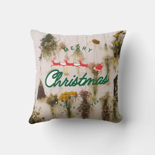 メリークリスマスディアーカラフル装飾用クッション クッション (裏面)