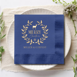 メリークリスマスディアー企業のリース 箔ナプキン