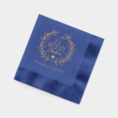 メリークリスマスディアー企業のリース 箔ナプキン (左)