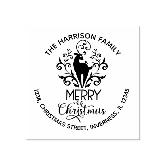 メリークリスマスディアー差出人住所 ラバースタンプ (インプリント)