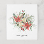 メリークリスマスディナー折り畳み座席表 プレイスカード (外部開封)