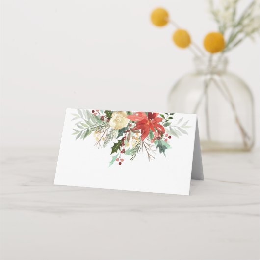 メリークリスマスディナー折り畳み座席表 プレイスカード (裏面)