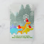 メリークリスマスディノスカット&フォールドクラフトカード シーズンカード (内部)