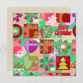 メリークリスマスデコレーションオーナメントスノーフレーク聞く シーズンカード (正面/裏面)