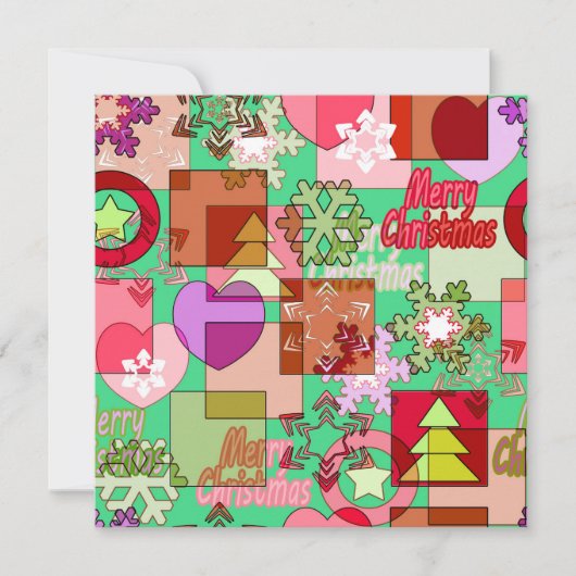 メリークリスマスデコレーションオーナメントスノーフレーク聞く シーズンカード (正面)