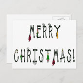 メリークリスマスデコレーションフォント シーズンポストカード (正面/裏面)