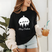 メリークリスマスデコレーションボーブルサンタトナカイ トライブレンドTシャツ