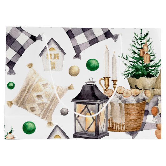 メリークリスマスデコレーション格言 ラージペーパーバッグ (裏面)