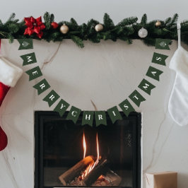 メリークリスマスデコーシンプルルモダン バンティングフラッグ