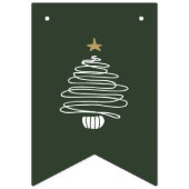 メリークリスマスデコーシンプルルモダン バンティングフラッグ (第1の旗)