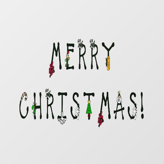 メリークリスマスデコールオフィス、ホーム&ストアビニール ウィンドウサイン (シート)