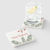 メリークリスマスデコールストーンコースター ストーンコースター (横)
