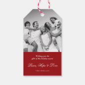 メリークリスマスデコ離れフェスティバルの葉写真 ギフトタグ (裏面)