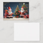 メリークリスマスデザインとハッピーホリデー 名刺 (正面/裏面)