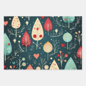 メリークリスマスデザインパターン ラッピングペーパーシート (正面)