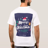 メリークリスマスデザイン付きメンズTシャツ Tシャツ (裏面)