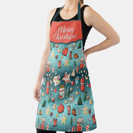 メリークリスマスデザイン エプロン (インサイチュ)