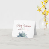 メリークリスマスデザートサウスウエスト多肉質 カード (黄色い花)