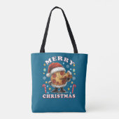 メリークリスマスデニムジャケット トートバッグ (裏面)