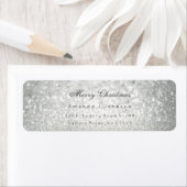 メリークリスマスデリケートなシルバースターズスノーグレー ラベル (インサイチュ)