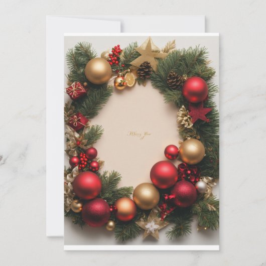メリークリスマスデーカード 招待状 (正面)