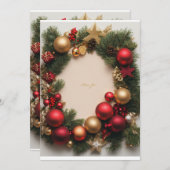 メリークリスマスデーカード 招待状 (正面/裏面)