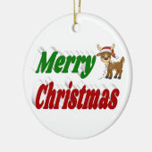 メリークリスマストインデナータイポグラフィ セラミックオーナメント (左)