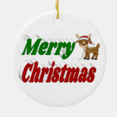 メリークリスマストインデナータイポグラフィ セラミックオーナメント (裏面)