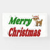 メリークリスマストインデナータイポグラフィ 横断幕 (横)