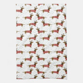 メリークリスマストインデナーダックスシュントのキッチンタオル キッチンタオル (縦)