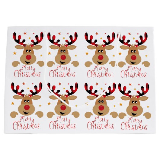 メリークリスマストインデナー抱き枕 ラージペーパーバッグ (正面)