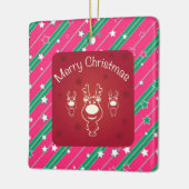 メリークリスマストインデナー&抽象芸術パターン セラミックオーナメント (左)
