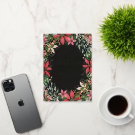 メリークリスマストゥユークラシックのポインセチア金ゴールド 箔シーズンカード