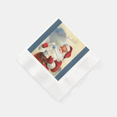 メリークリスマストゥーオールヴィンテージサンタペーパーナプキン 縁ありカクテルナプキン (角)