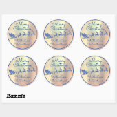 メリークリスマストゥーブルーサンタトインデナーバラ ラウンドシール (シート)