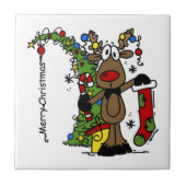 メリークリスマストナカイおもしろいの休日 タイル (正面)