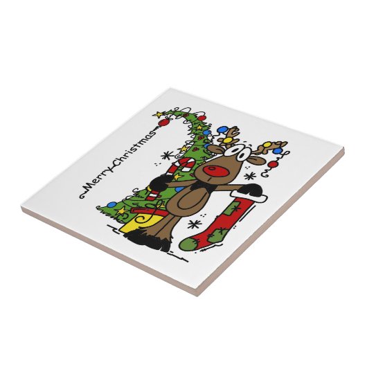 メリークリスマストナカイおもしろいの休日 タイル (側面)