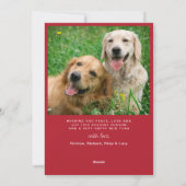 メリークリスマストナカイの水彩写真 シーズンカード (裏面)