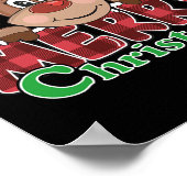 メリークリスマストナカイクリスマスファミリーキッズメンズウォーム ポスター (角)