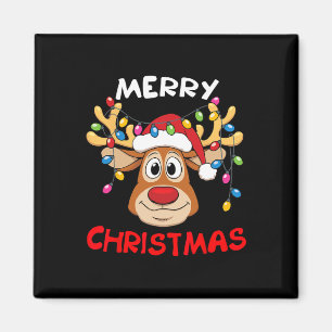 メリークリスマストナカイクリスマスファミリーメンズ マグネット