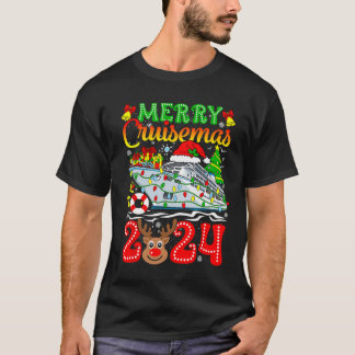 メリークリスマストナカイクリスマスファミリーメンズ Tシャツ