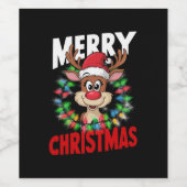 メリークリスマストナカイクリスマスホリデー ワインラベル (シングルラベル)