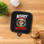 メリークリスマストナカイクリスマスホリデー 鍋敷き (トップダウン)