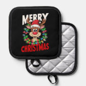 メリークリスマストナカイクリスマスホリデー 鍋敷き (正面/裏面)