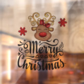 メリークリスマストナカイグリッター赤鼻  ウィンドウサイン (シート2)
