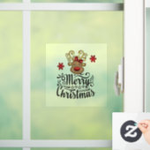 メリークリスマストナカイグリッター赤鼻  ウィンドウサイン (ホーム)
